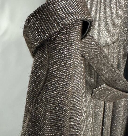 Vintage Y2K Arden B Silver Metallic Dress Sheer Lace Small Retroglam Holiday - Picture 6 of 6